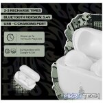 Pro Bass Pulse Buds True Wireless Earphones with Charging Case - White - Image 5