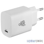 Pro Bass RapidCharge Series 20w Single Type-C Wall Charger - White
