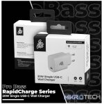 Pro Bass RapidCharge Series 20w Single Type-C Wall Charger - White - Image 7