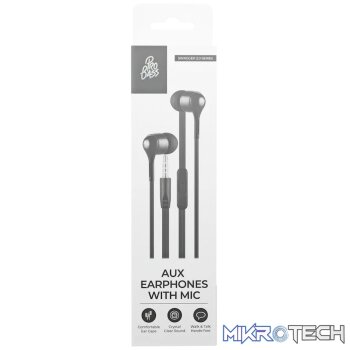 Pro Bass Swagger 2.0 Series - Boxed Auxiliary Earphone with Mic - Black