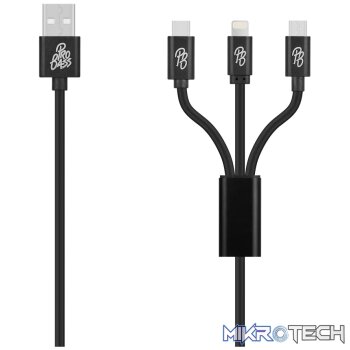 Pro Bass on the Go 3-in-1 Charging Cable