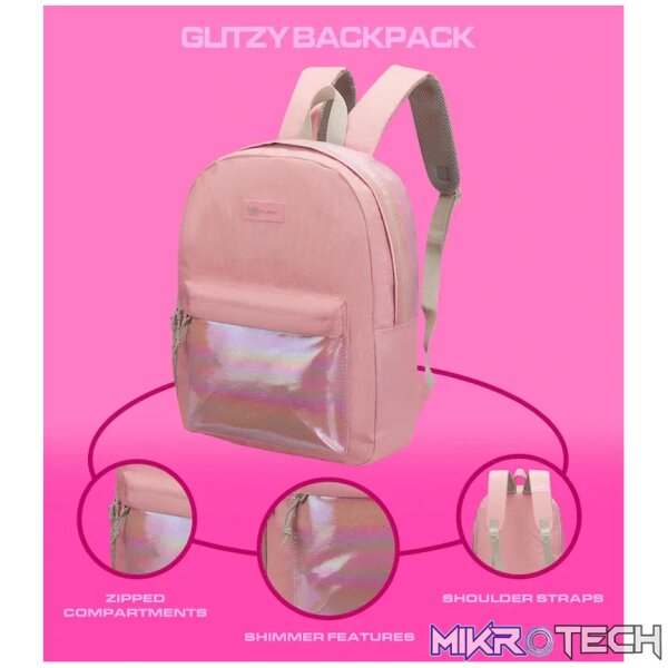 Quest Glitzy Backpack Pink - Image 4