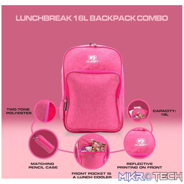 Quest Lunchbreak 16l Backpack Combo - Pink - Image 8