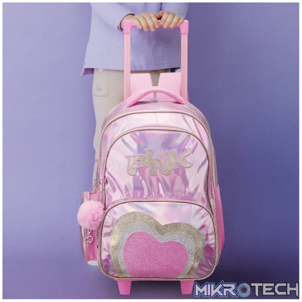 Quest Mirror-Glitz Trolley Backpack - Pink - Image 5