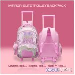 Quest Mirror-Glitz Trolley Backpack - Pink - Image 6