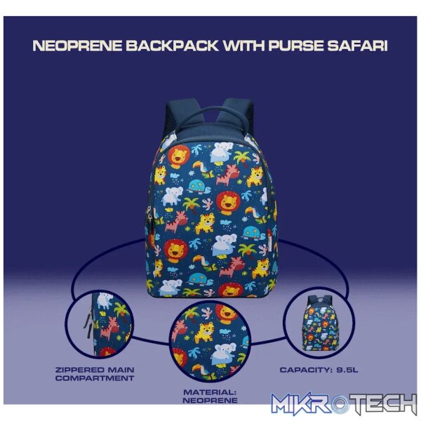 Quest Neoprene Backpack with Purse - Safari - Image 5