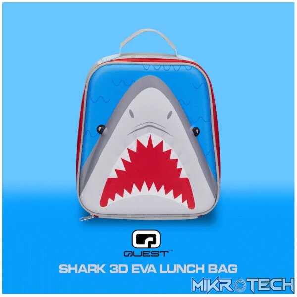 Quest Shark 3D EVA Lunch Bag - Grey - Image 3