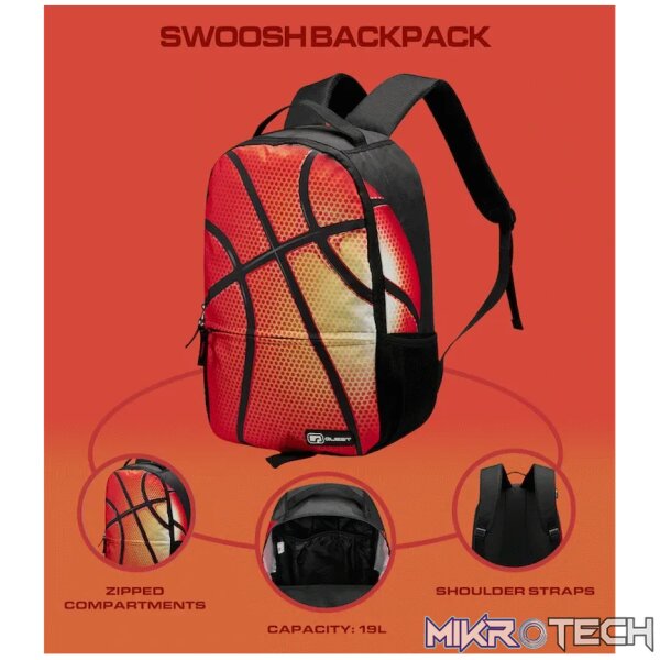 Quest Swoosh Backpack Black - Image 5