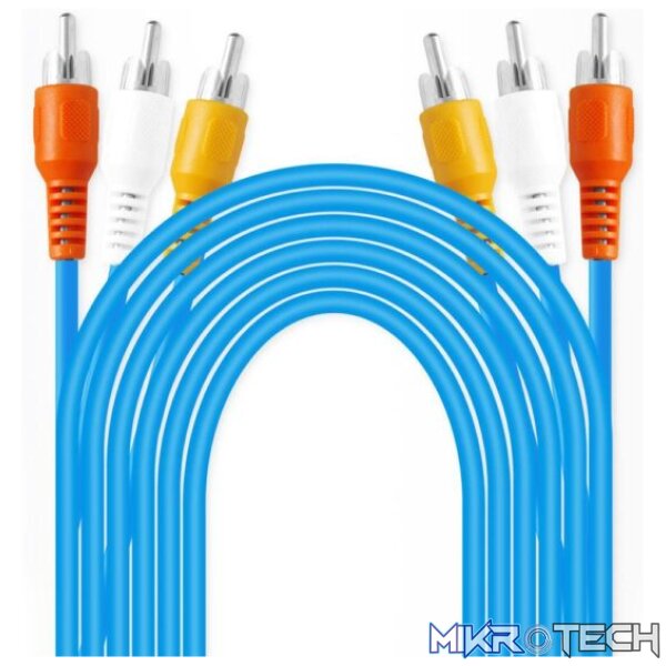 RC301 3RCA Male to Male AV Stereo 1.5m Cable - Image 2
