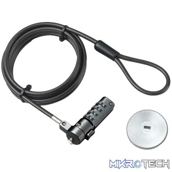 RCT 4 digit notebook security lock; T-Bar compatible with adaptor kit