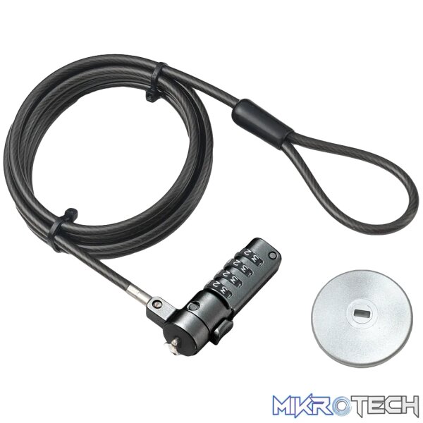 RCT 4 digit notebook security lock; T-Bar compatible with adaptor kit RCT 4 digit notebook security lock; T-Bar compatible with adaptor kit