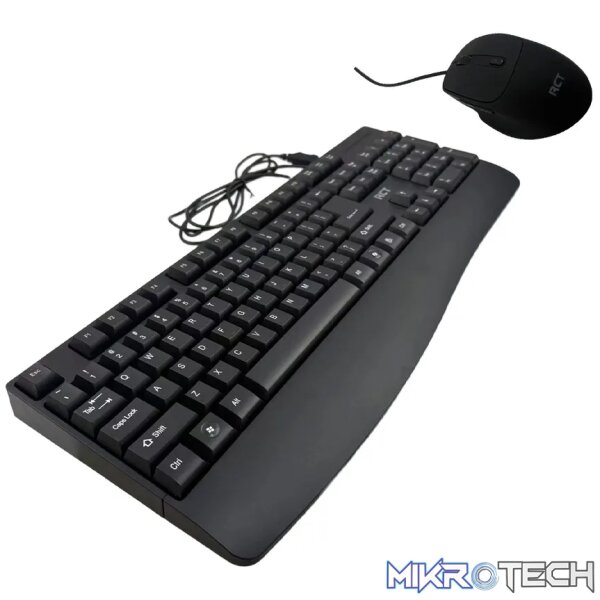 RCT K11 Wired Keyboard and RCT GM-193U wired optical mouse; spill-resistant; adjustable legs; Copilot AI Tool key - Image 3