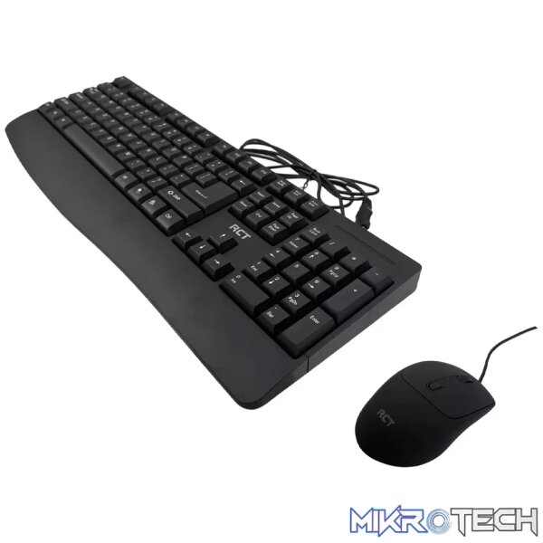 RCT K11 Wired Keyboard and RCT GM-193U wired optical mouse; spill-resistant; adjustable legs; Copilot AI Tool key - Image 5