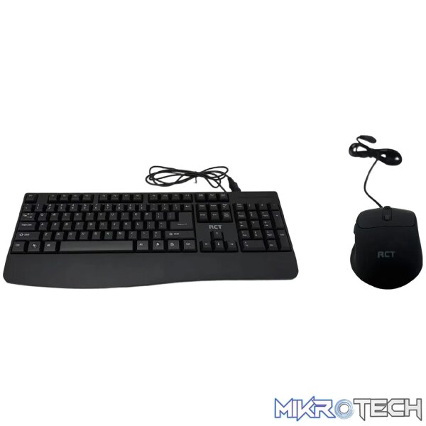 RCT K11 Wired Keyboard and RCT GM-193U wired optical mouse; spill-resistant; adjustable legs; Copilot AI Tool key - Image 7