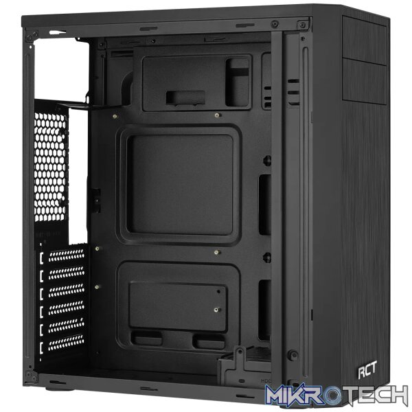 RCT Mid ATX Case with DVD drive slot - Black + 550W; 1x Fan. Up to 1 x 5.25” ODD; 3 x 3.5” HDDs (2 x 3.5”/2.5") or 4 x 2.5” SSD - Image 3