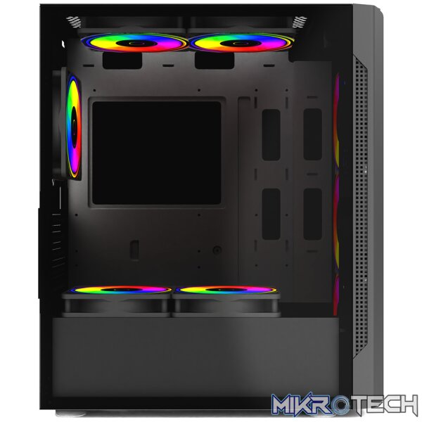 ROGUEWARE GT1 BLACK MID-TOWER TEMPERED GLASS GAMING CHASSIS - Image 2