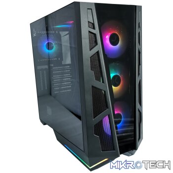 ROGUEWARE GT3 BLACK PERFORMANCE MID-TOWER TEMPERED GLASS GAMING CHASSIS
