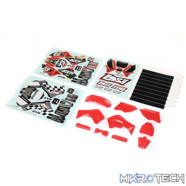 Red Plastics with Wraps: Promoto-MX Red Plastics with Wraps: Promoto-MX