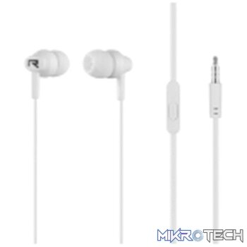 Rocka Aura Series Aux Earphones with Mic - White