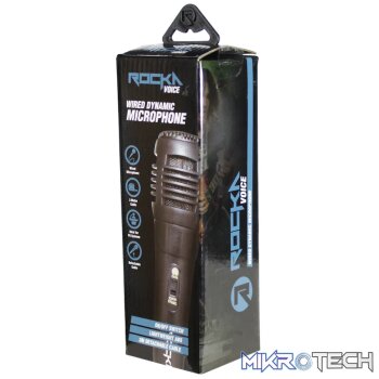 Rocka Voice series ABS wired microphone - Black