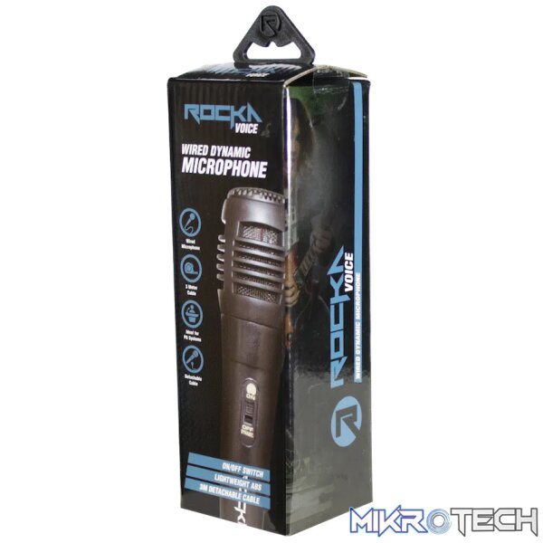 Rocka Voice series ABS wired microphone - Black Rocka Voice series ABS wired microphone - Black