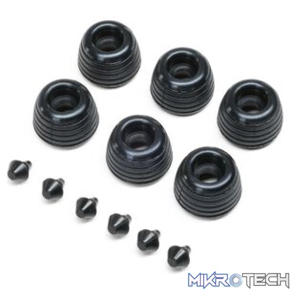 Rubber Lean Bar Wheels & Stops (6) PM-SM/MX Rubber Lean Bar Wheels & Stops (6) PM-SM/MX