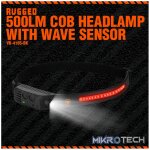 Rugged by Volkano 500lm COB Headlamp with Wave Sensor - Image 4
