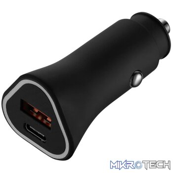 Rugged by Volkano Dual USB Car Charger with QC3.0 and PD