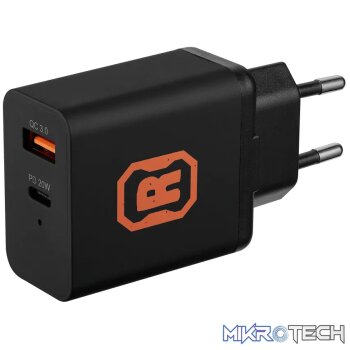 Rugged by Volkano Dual USB Wall Charger with QC3.0 and PD