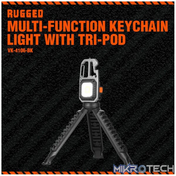 Rugged by Volkano Multi-Function Keychain Light with Tripod - Image 4