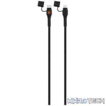 Rugged by Volkano Waterproof and Dustproof Type-C to MFI Lightning Cable - 1.2m