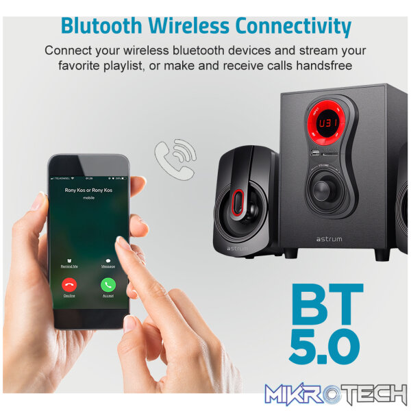 SM040 2.1CH 20W Multimedia Speaker, Bluetooth SD Card USB FM Remote - Image 3