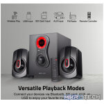 SM040 2.1CH 20W Multimedia Speaker, Bluetooth SD Card USB FM Remote - Image 4