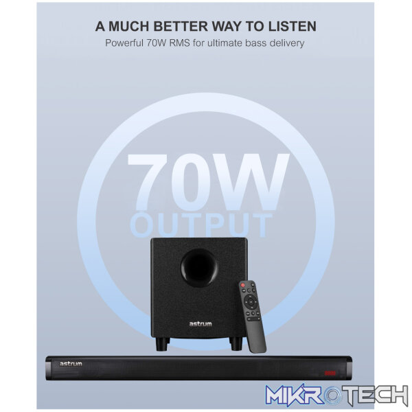 SM310 70W 2.1CH Multimedia Wireless Sound Bar - Image 3
