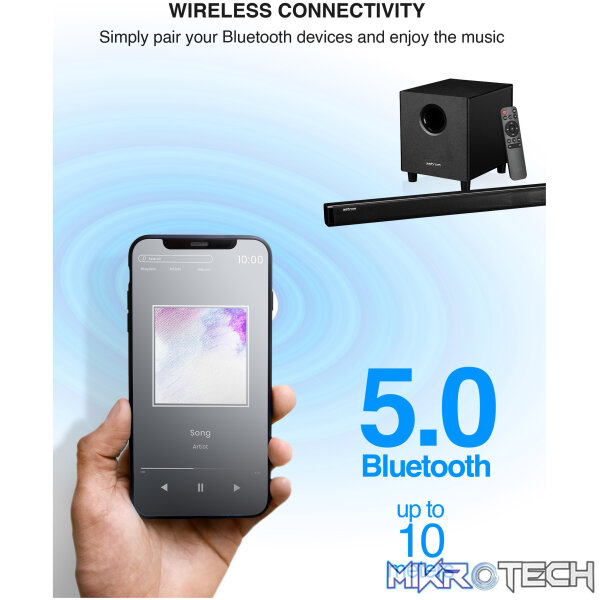 SM310 70W 2.1CH Multimedia Wireless Sound Bar - Image 4