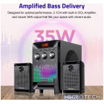 SM330 35W 2.1CH LED Multimedia Speaker Bluetooth SD Card USB FM - Image 2