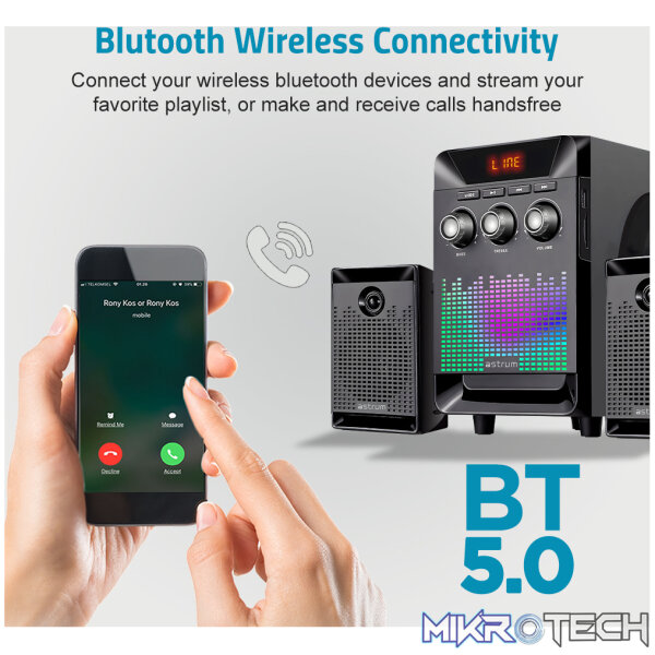 SM330 35W 2.1CH LED Multimedia Speaker Bluetooth SD Card USB FM - Image 3