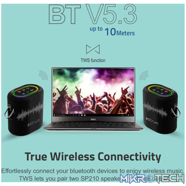 SP210 Bluetooth Waterproof  IP6 Speaker, 25W DSP TF LED TWS AUX MIC - Image 3