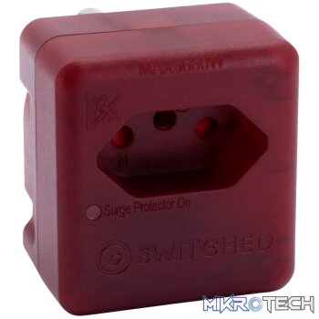 SWITCHED 1 Way High Surge Network Safe Adaptor