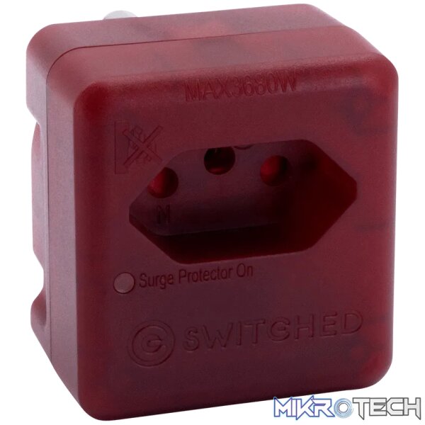 SWITCHED 1 Way High Surge Network Safe Adaptor SWITCHED 1 Way High Surge Network Safe Adaptor