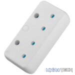 SWITCHED  2 Way Adaptor - White