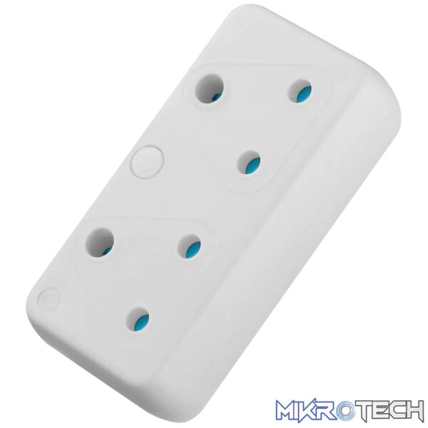 SWITCHED 2 Way Adaptor - White SWITCHED 2 Way Adaptor - White
