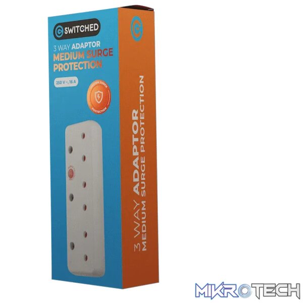 SWITCHED 3 Way Medium Surge 16A Adaptor - Image 4