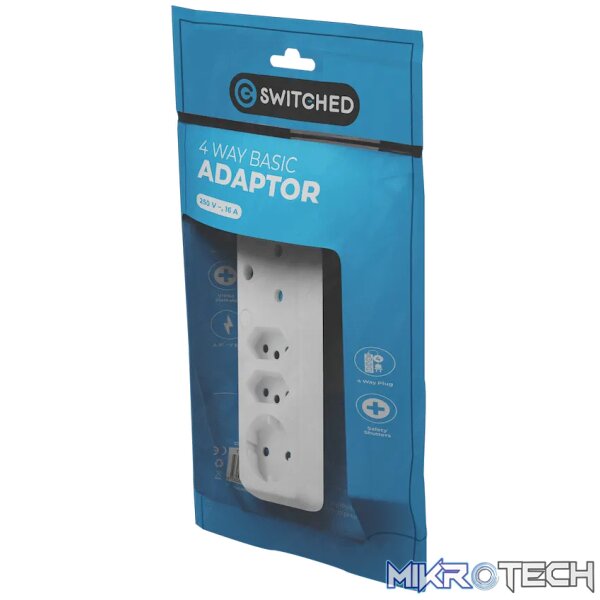 SWITCHED  4 Way Schuko Adaptor - Image 4