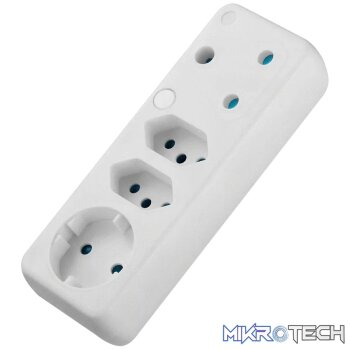 SWITCHED  4 Way Schuko Adaptor