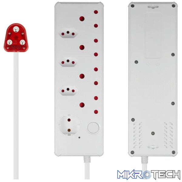 SWITCHED 8-way High Surge Multiplug 0.5m - Image 4