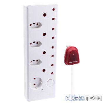 SWITCHED 8-way High Surge Multiplug 0.5m