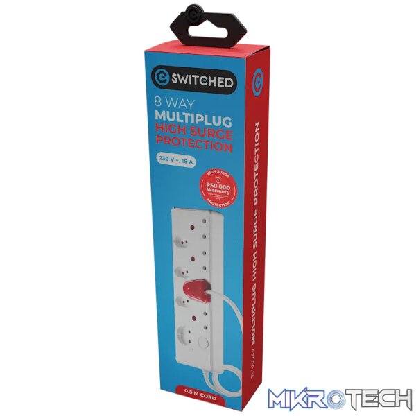 SWITCHED 8-way High Surge Multiplug 0.5m - Image 5