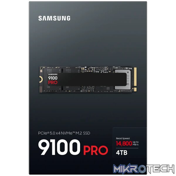 Samsung 9100 PRO PCIe® 5.0 NVMe™ M.2 SSD - 4 TB. SSD capacity: 4 TB, SSD form factor: M.2, Read speed: 14800 MB/s, Write speed: 13400 MB/s, Component for: PC/Laptop - Image 6