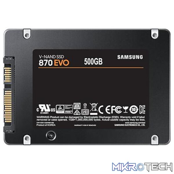 Samsung MZ-77E500BW 870 EVO 500GB 2.5" SATA 3.0 6 Gb/s SSD - Image 3